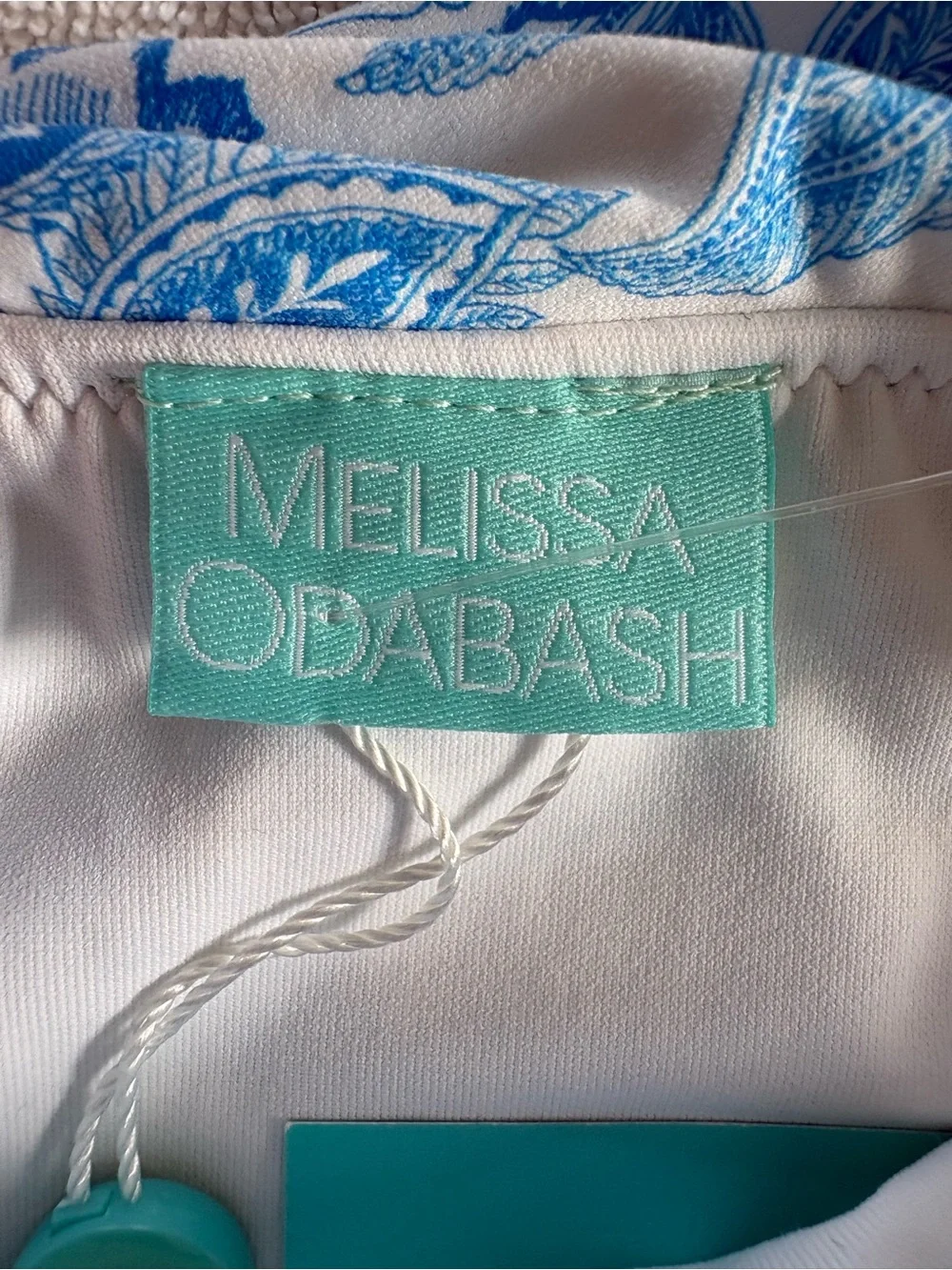 Melissa Odabash Provence Print Halter Bikini Set Blue White NWT US 12